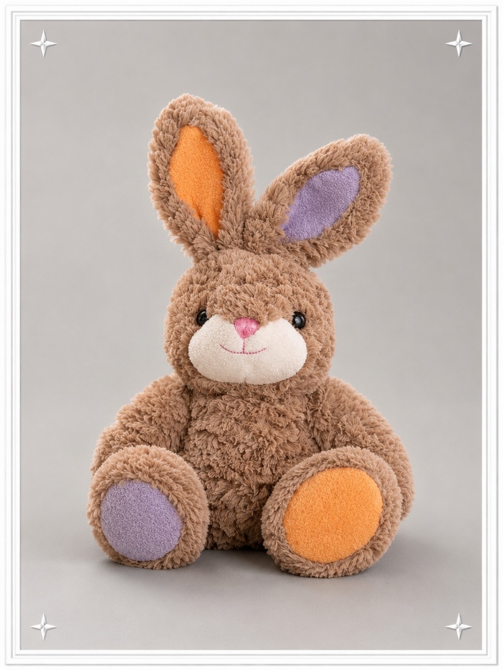 🐰Animal Adventure Plush Brown/Purple/Orange Bunny Rabbit, NWOT